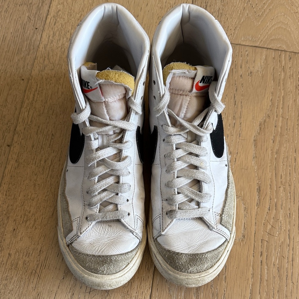 Nike Blazer High-Top Sneakers in White and Black